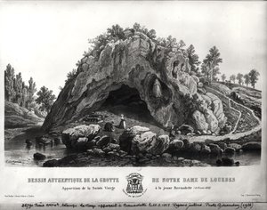 Apparition of the Virgin Mary to Bernadette Soubirous, 11th February 1858 by Seguin T. de